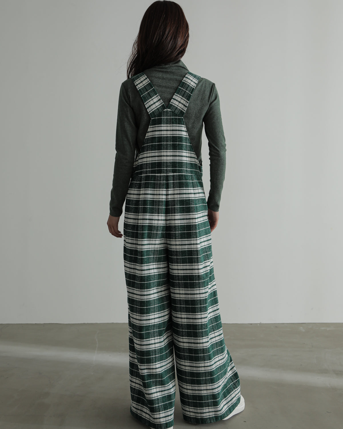 plaid salopette