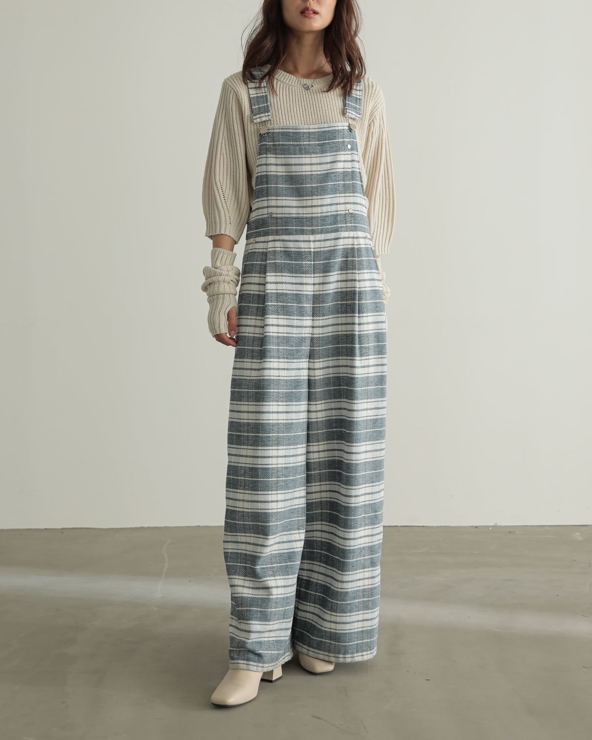 plaid salopette