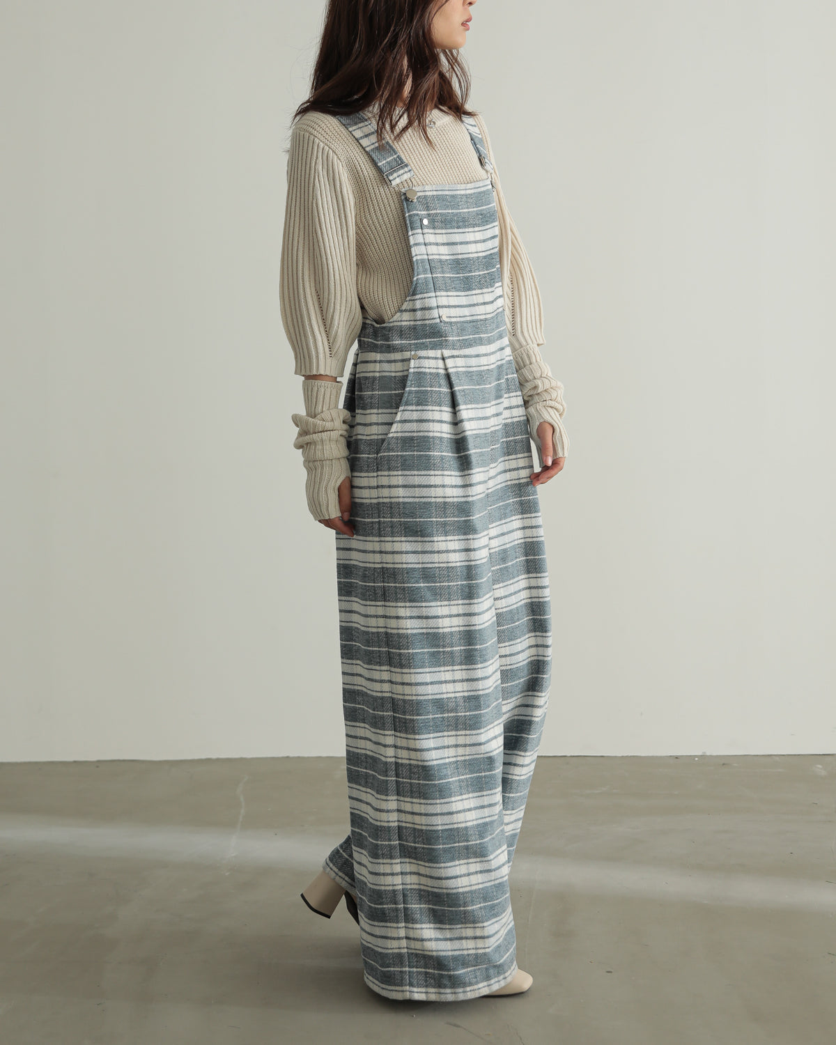 plaid salopette