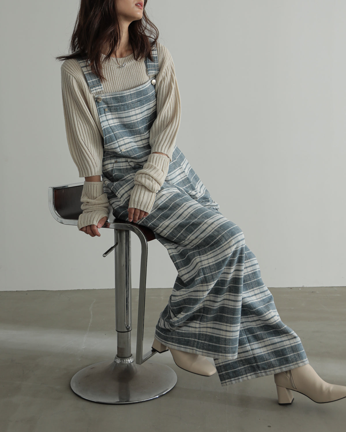 plaid salopette