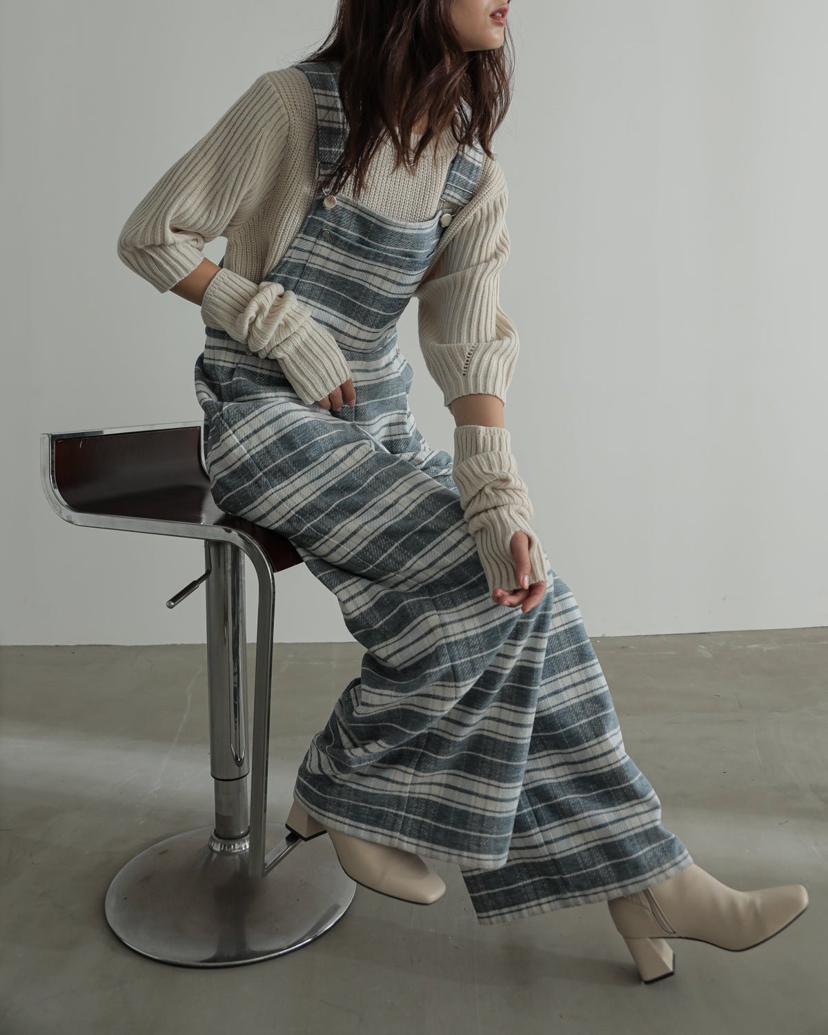 plaid salopette