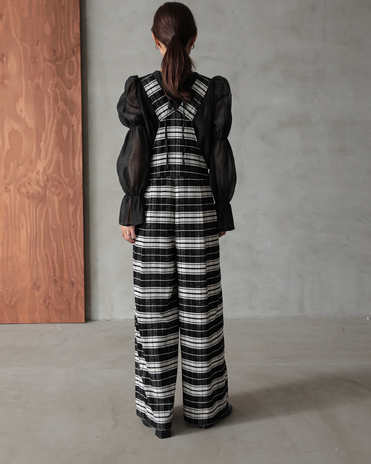 plaid salopette