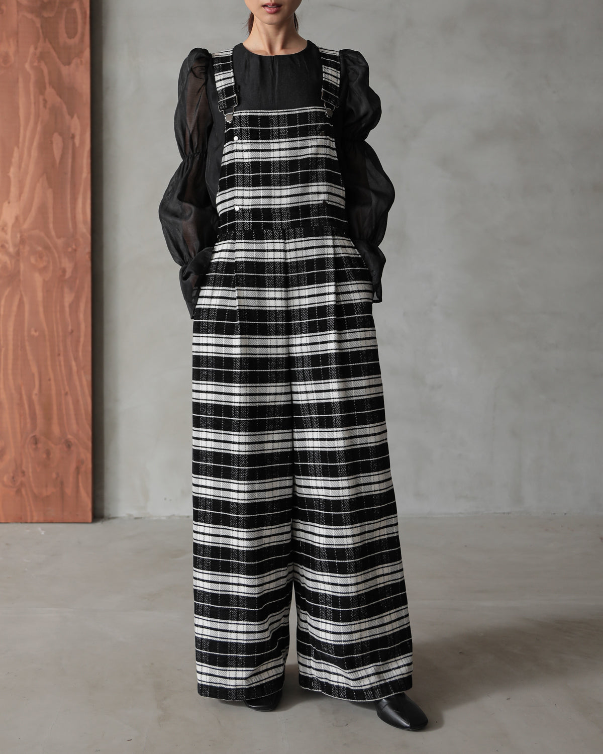 plaid salopette