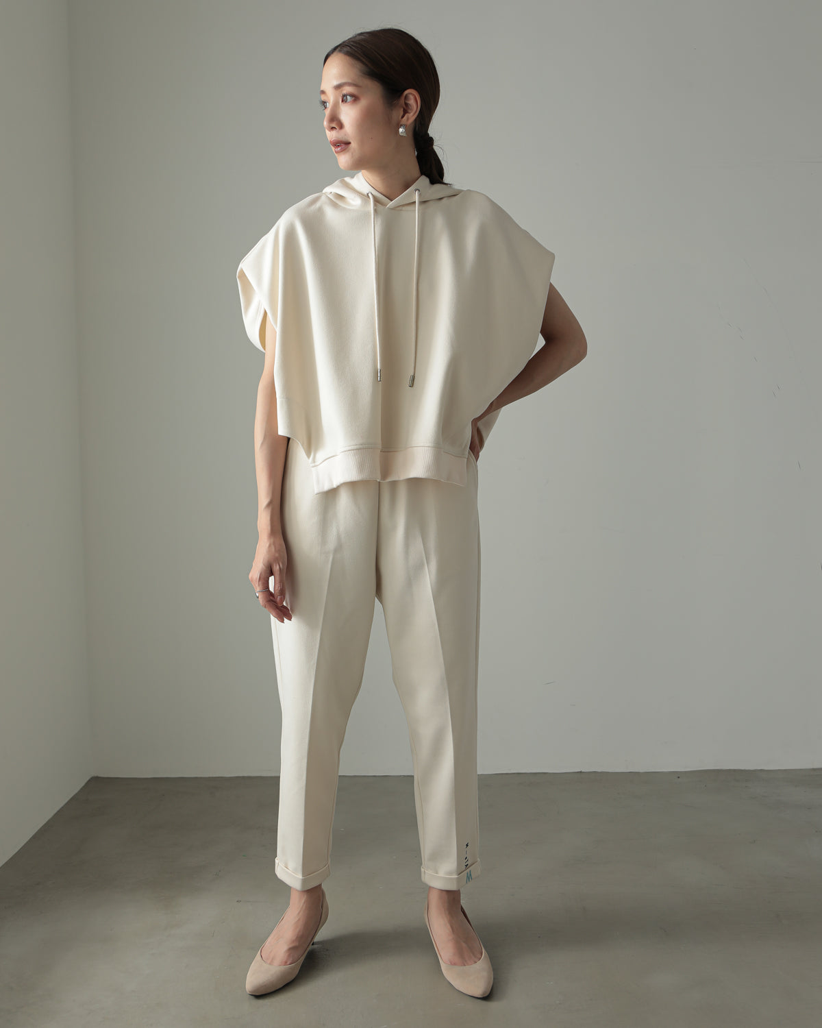 embroidered hem pants