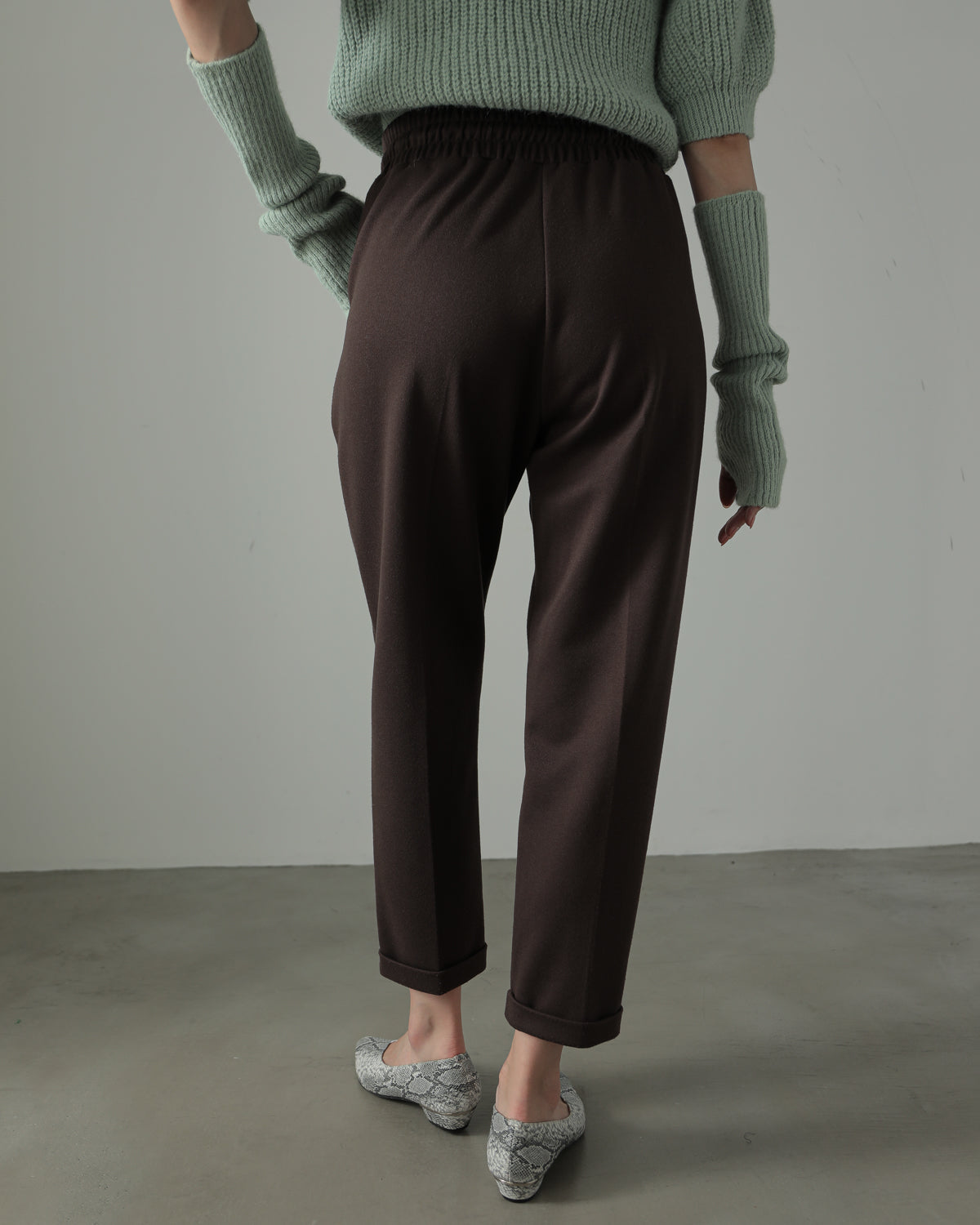 embroidered hem pants
