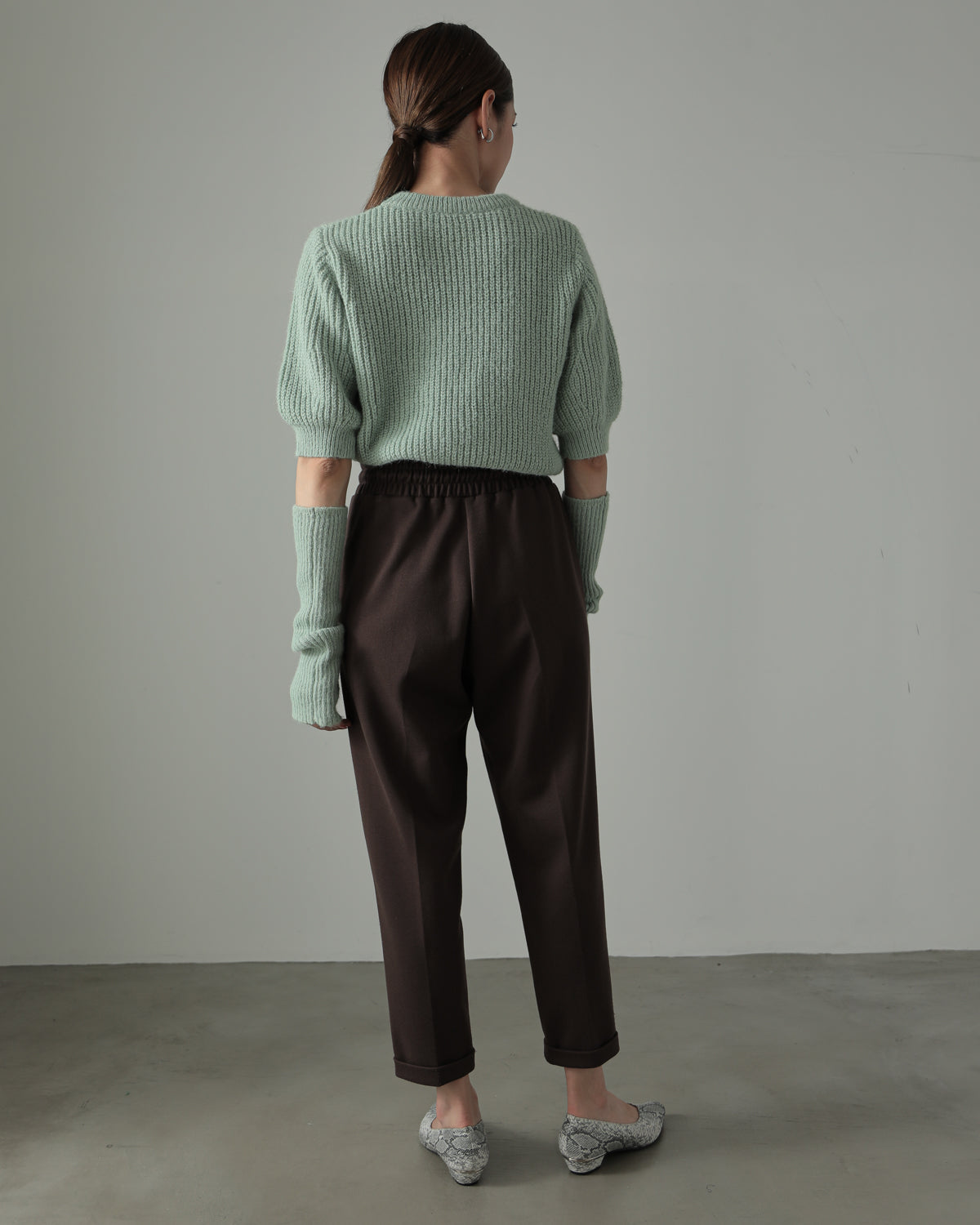 embroidered hem pants