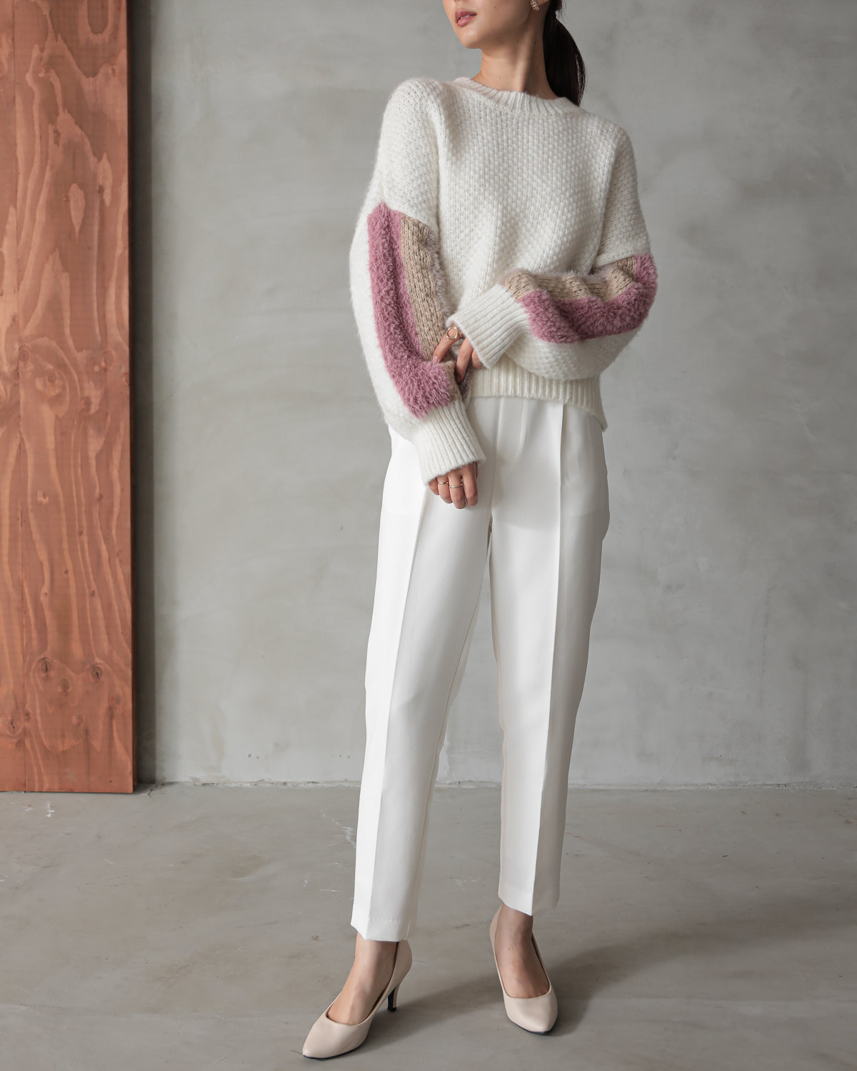 sleeve color scheme Kanoko pullover