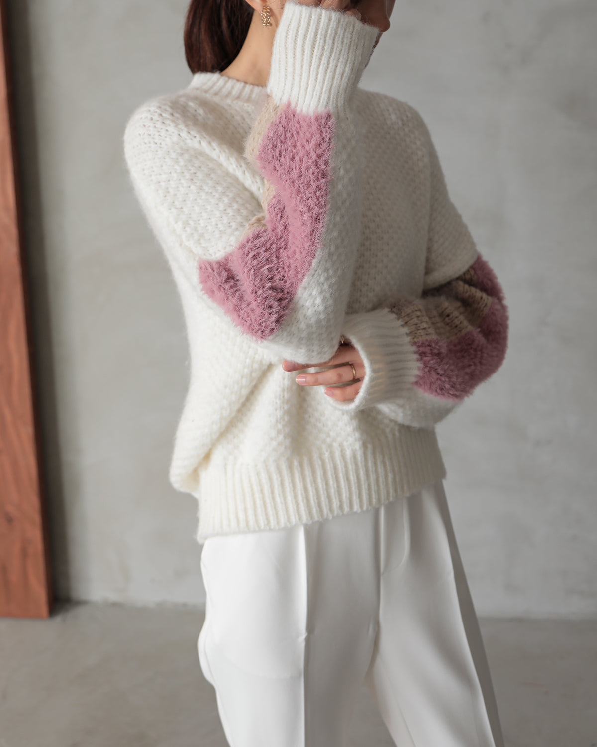 sleeve color scheme Kanoko pullover
