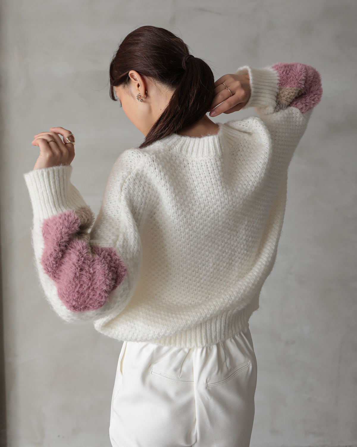sleeve color scheme Kanoko pullover