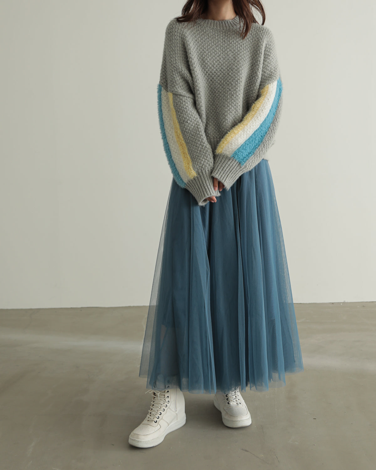 sleeve color scheme Kanoko pullover
