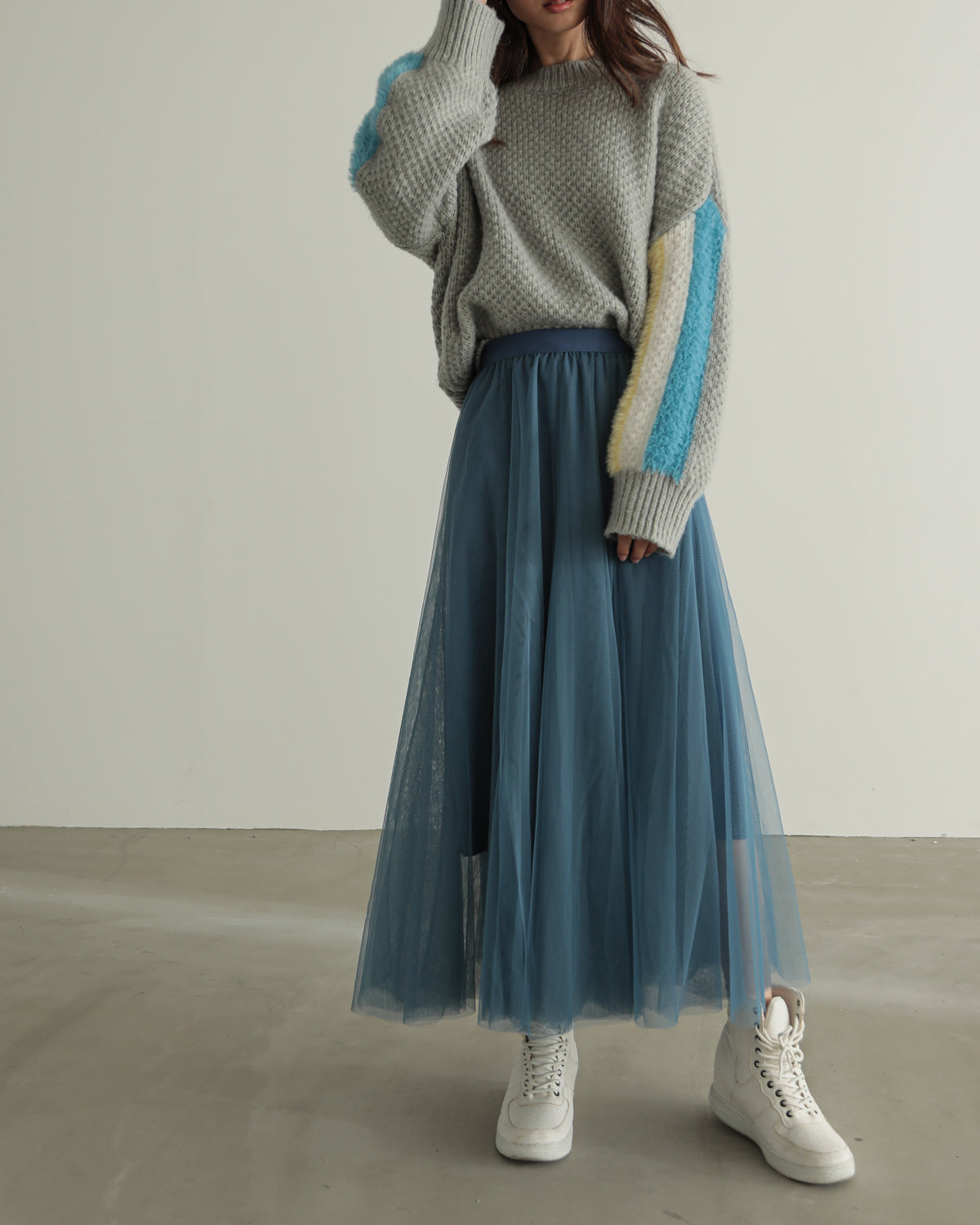 sleeve color scheme Kanoko pullover