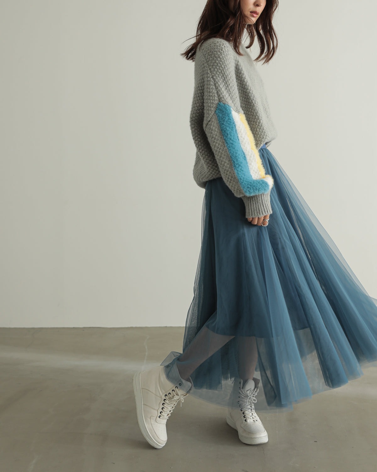 sleeve color scheme Kanoko pullover