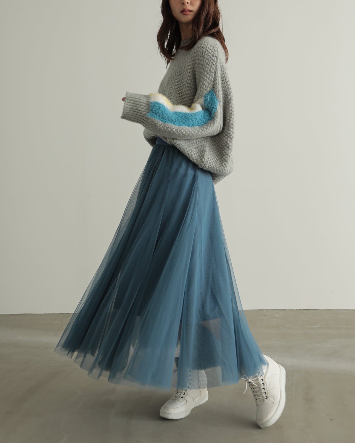 sleeve color scheme Kanoko pullover