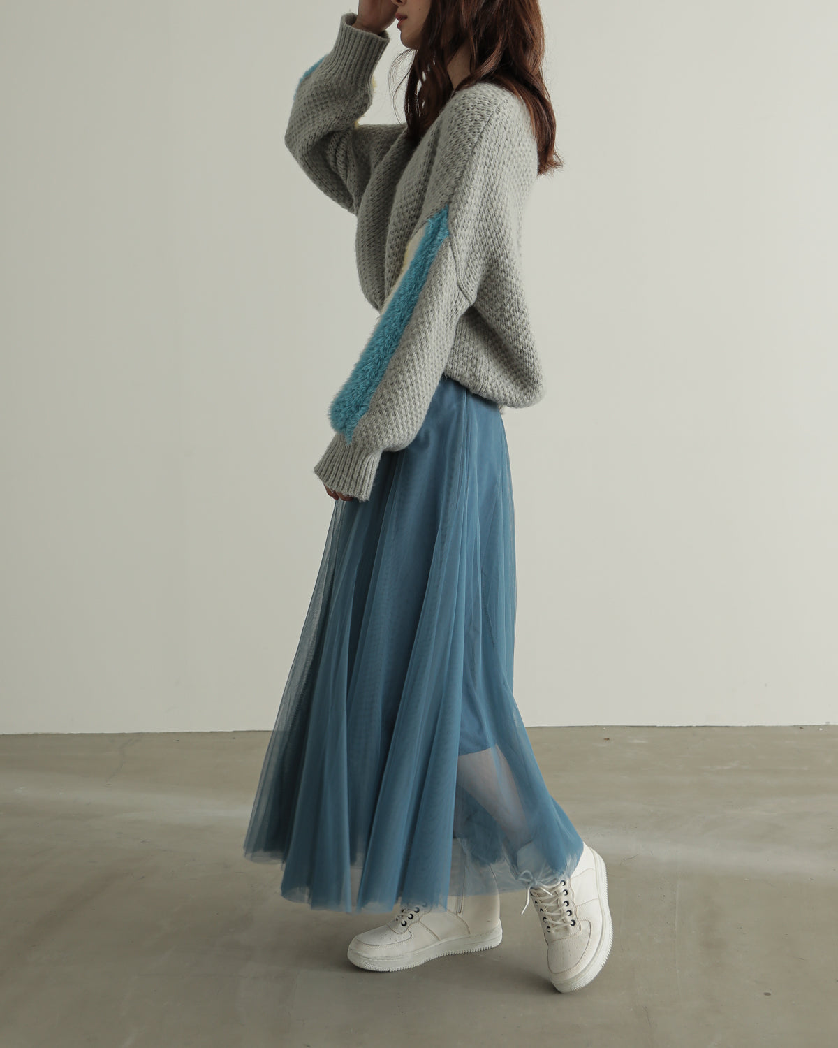 sleeve color scheme Kanoko pullover