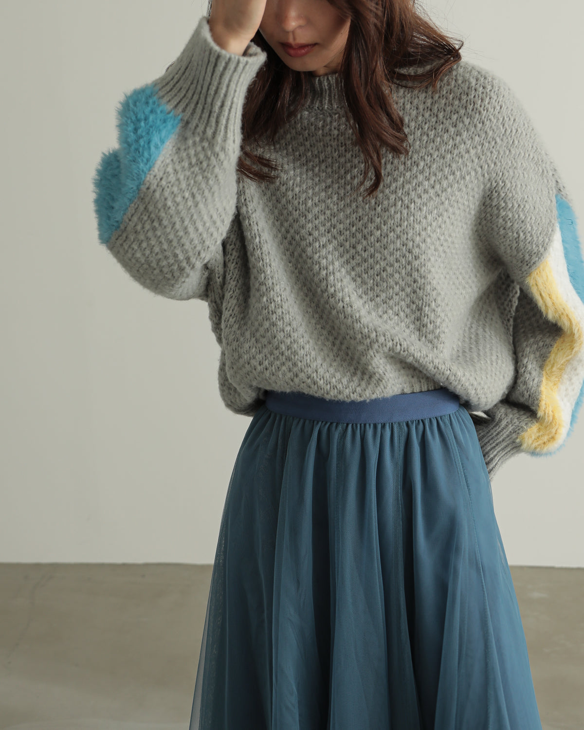 sleeve color scheme Kanoko pullover