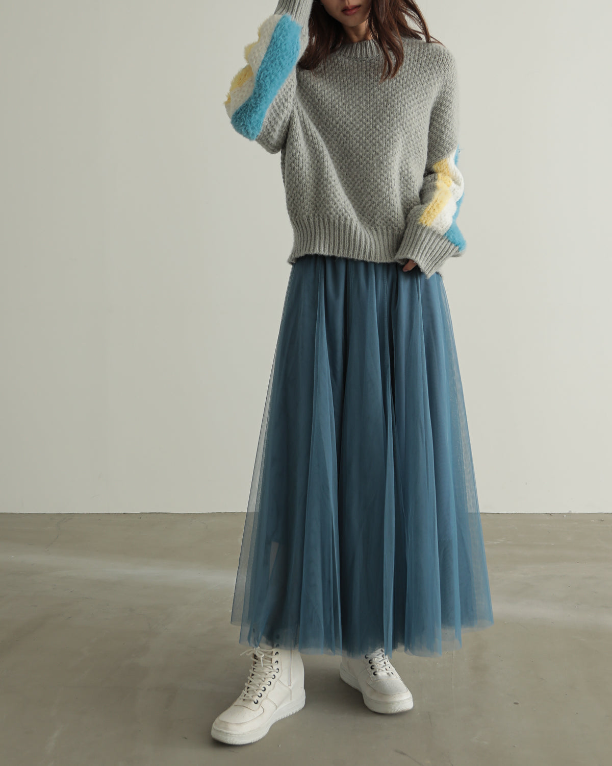 sleeve color scheme Kanoko pullover