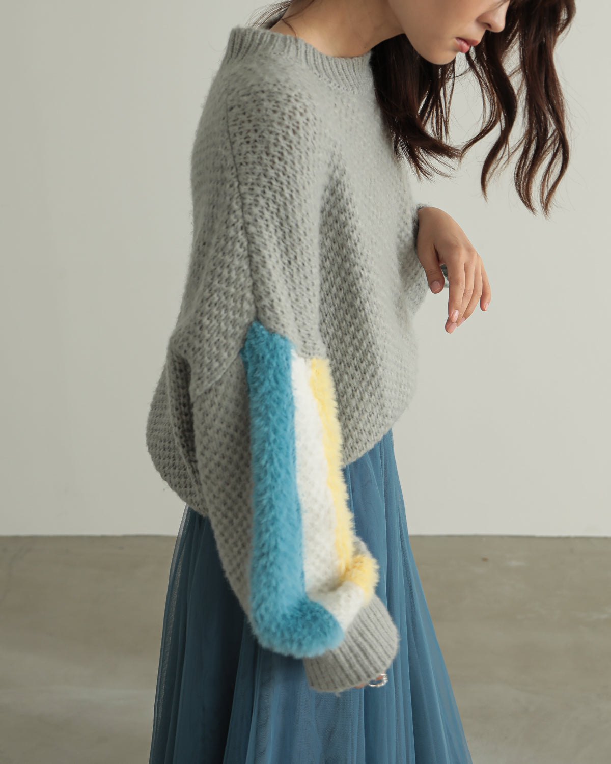 sleeve color scheme Kanoko pullover