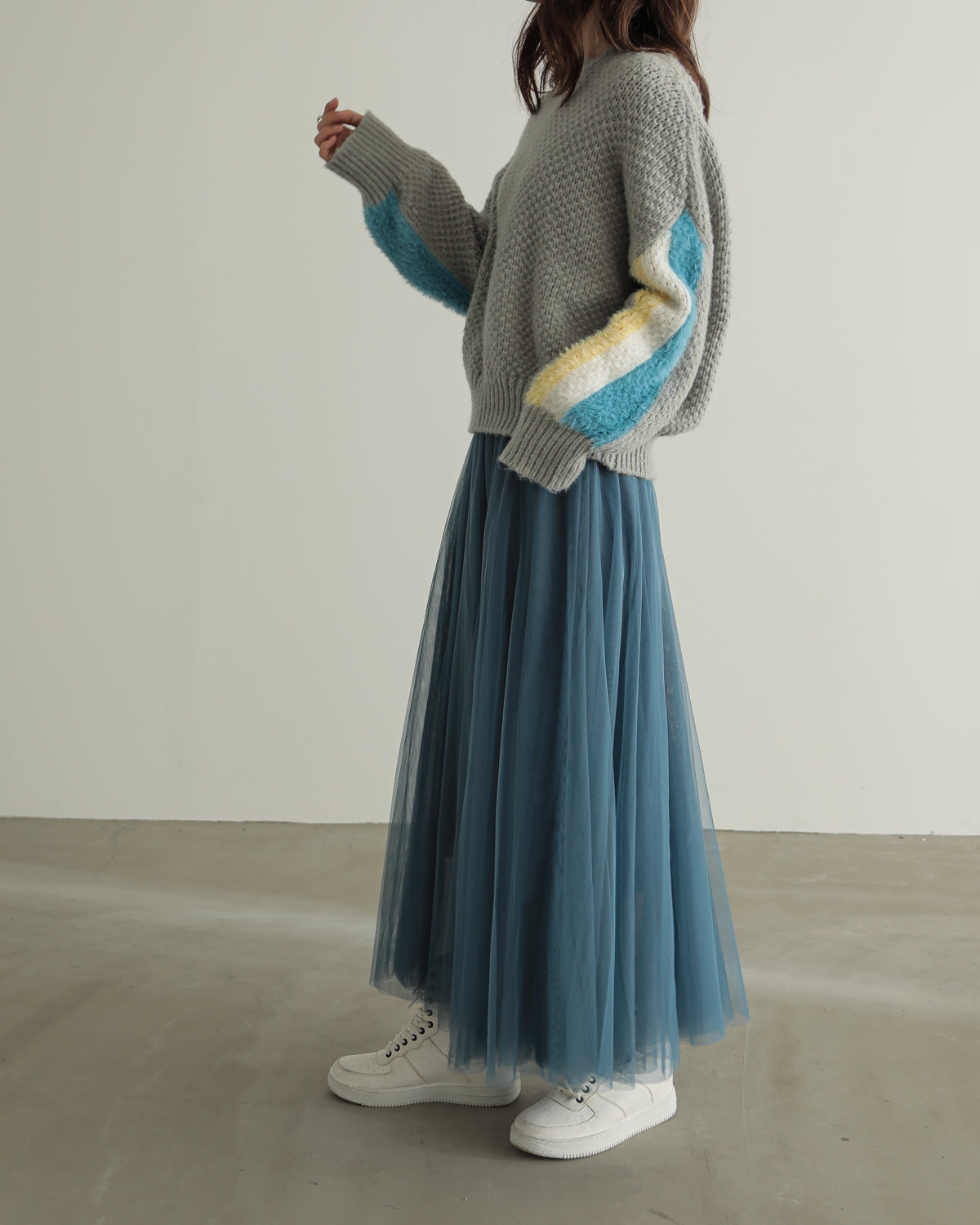 sleeve color scheme Kanoko pullover