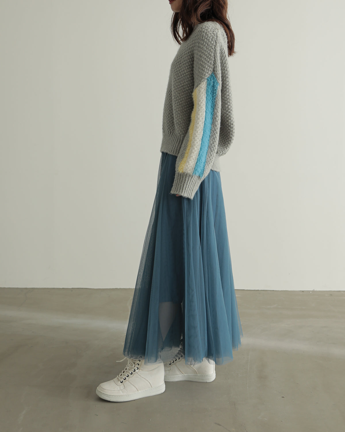 sleeve color scheme Kanoko pullover