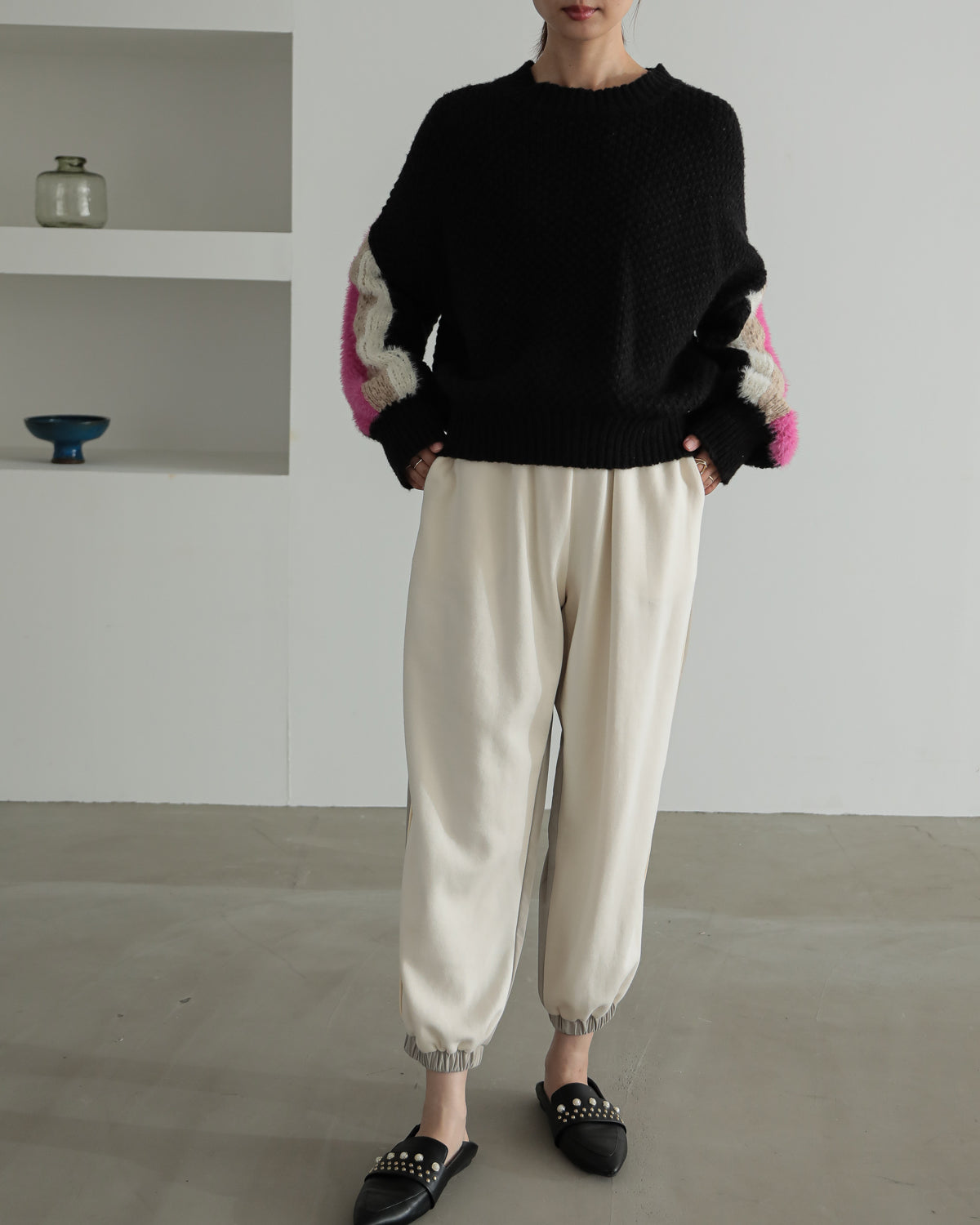 sleeve color scheme Kanoko pullover