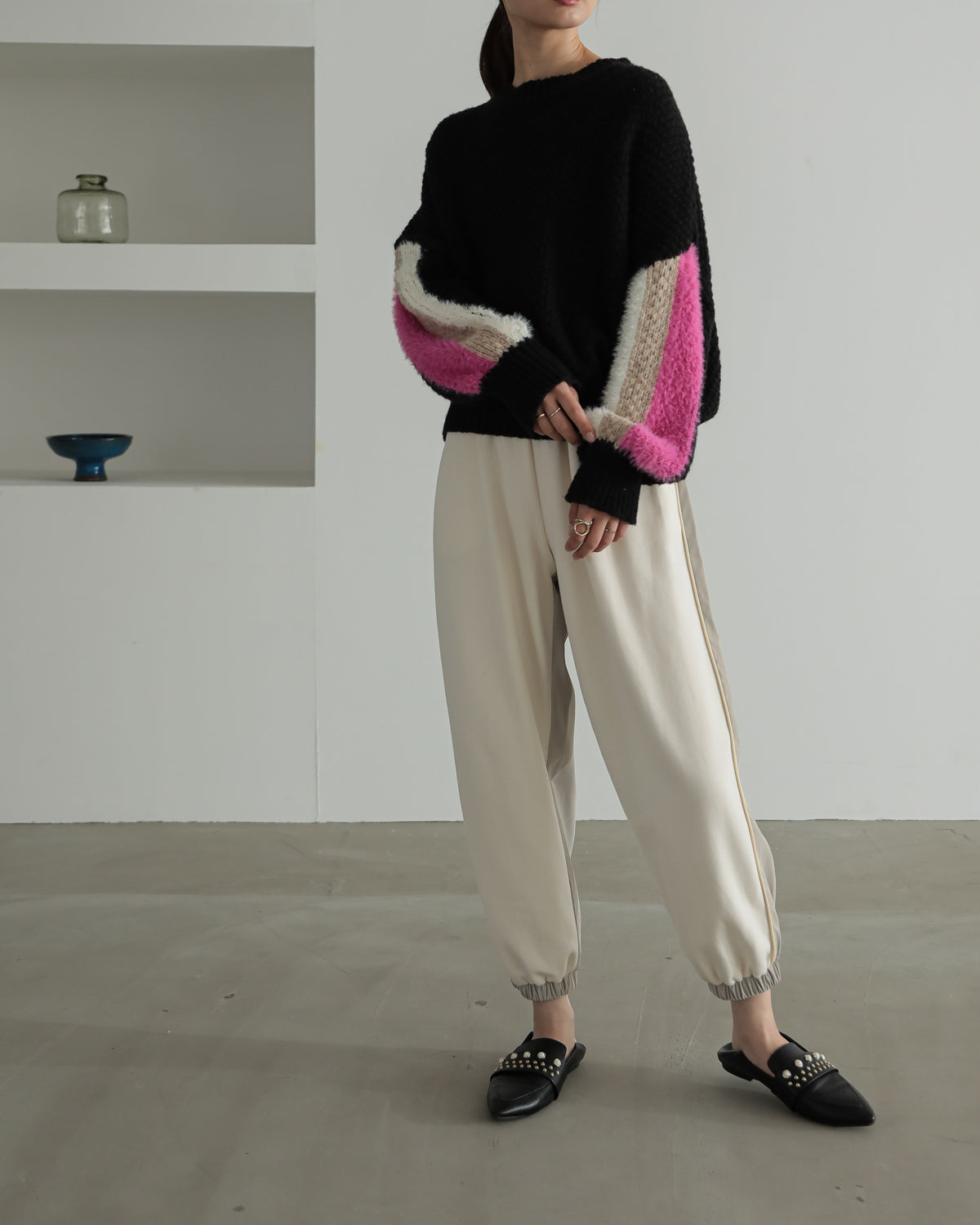 sleeve color scheme Kanoko pullover