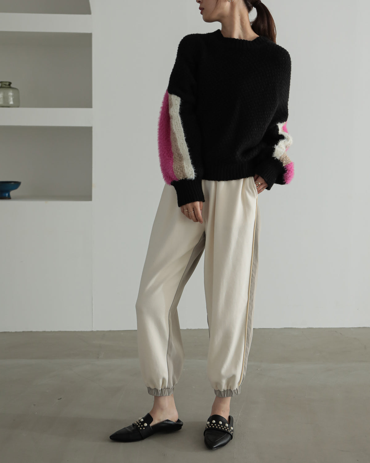 sleeve color scheme Kanoko pullover