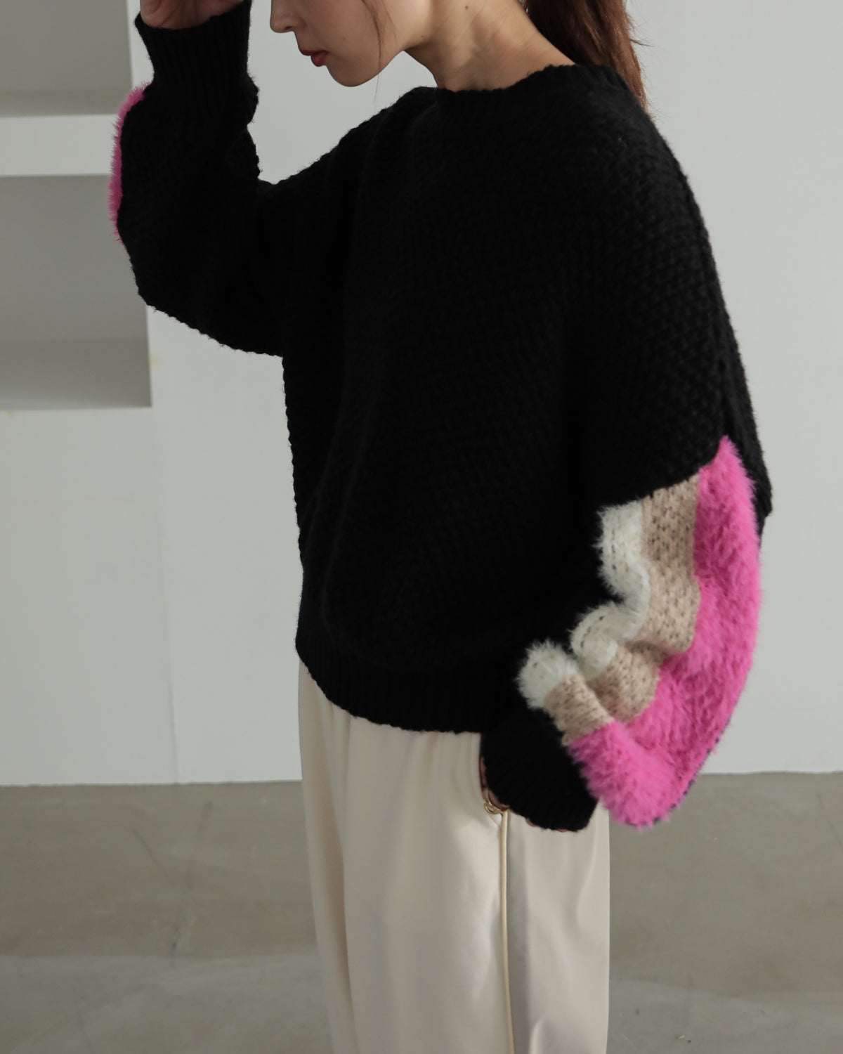 sleeve color scheme Kanoko pullover