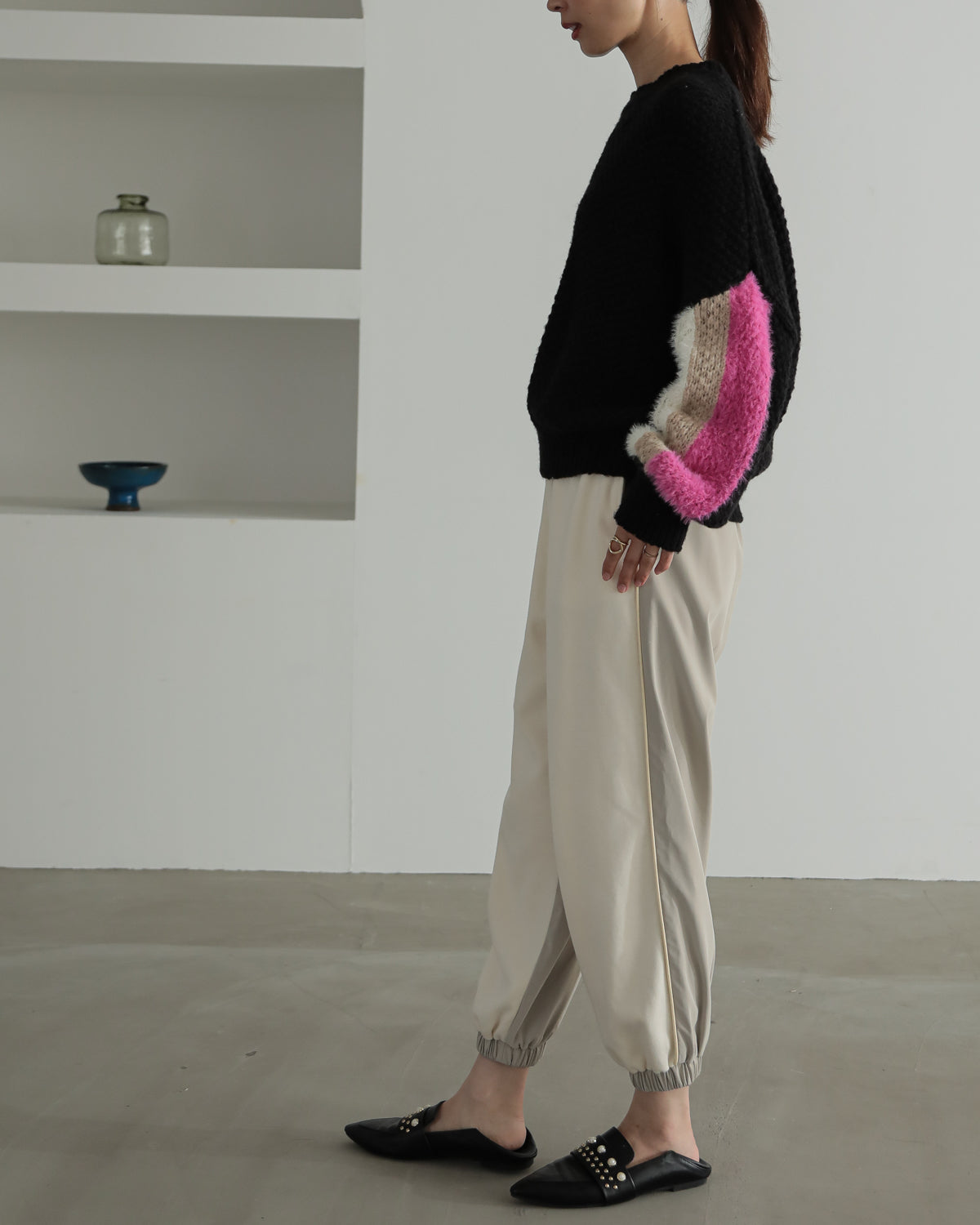 sleeve color scheme Kanoko pullover
