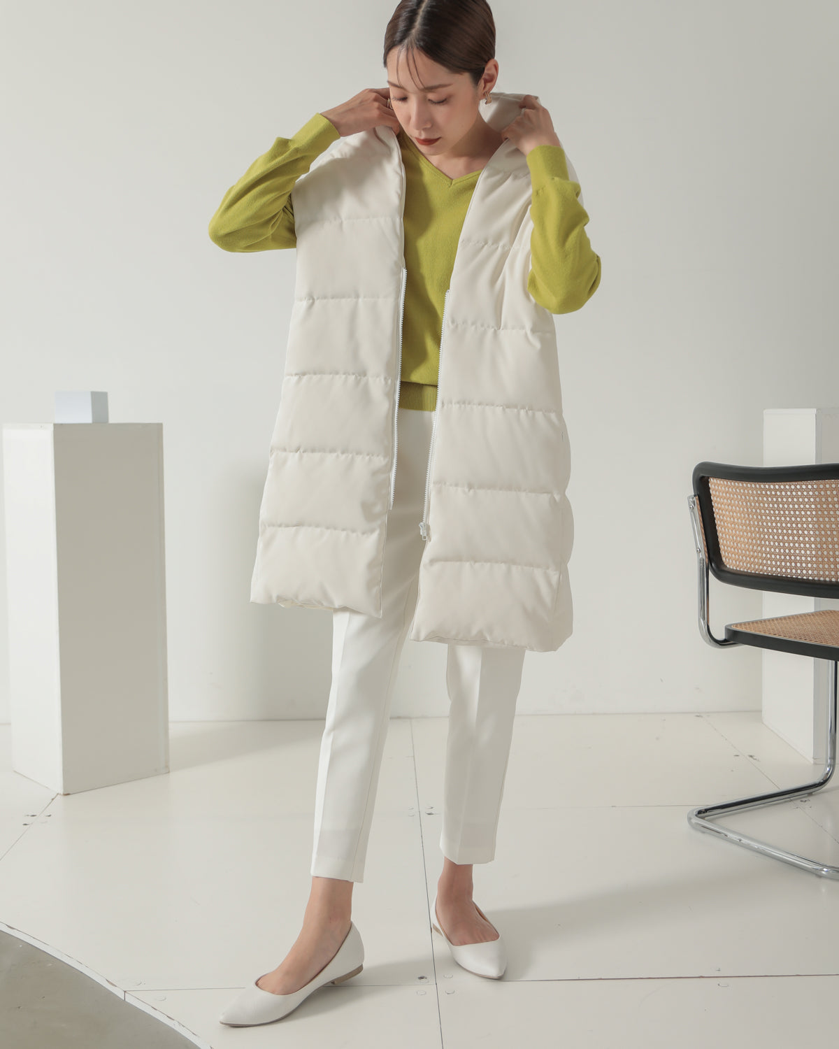 down long gilet