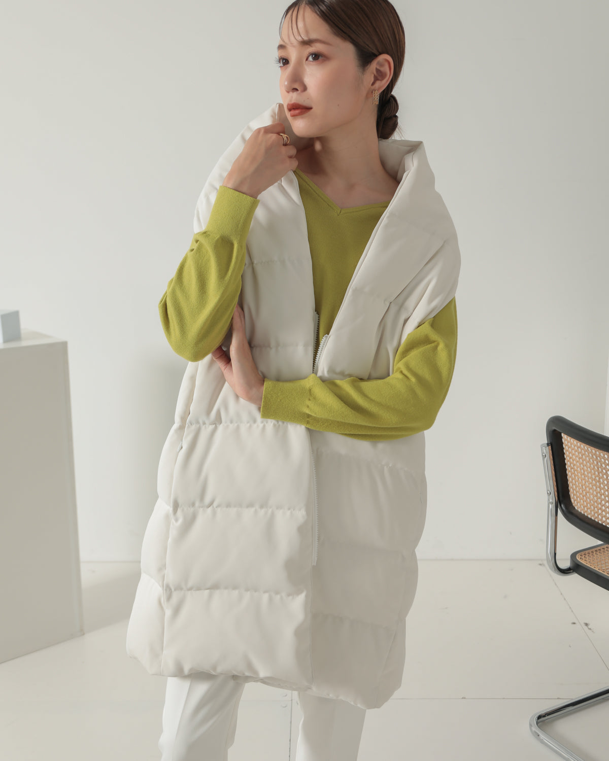 down long gilet