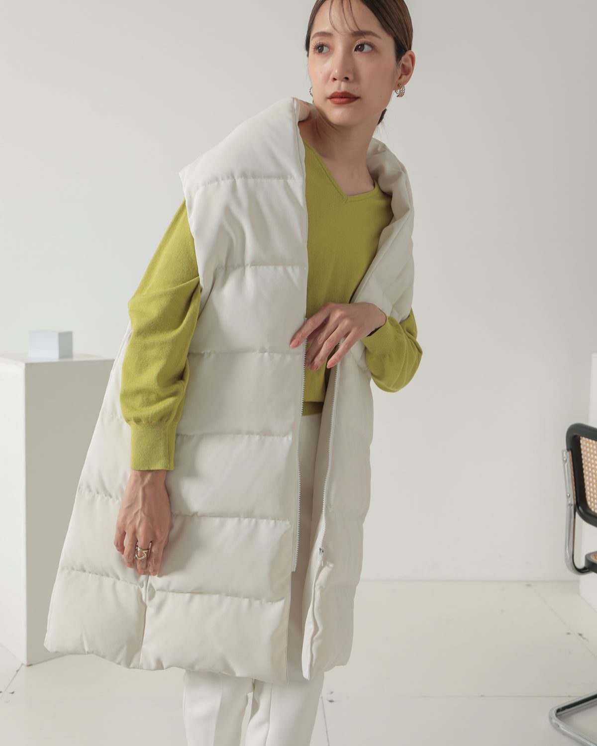 down long gilet