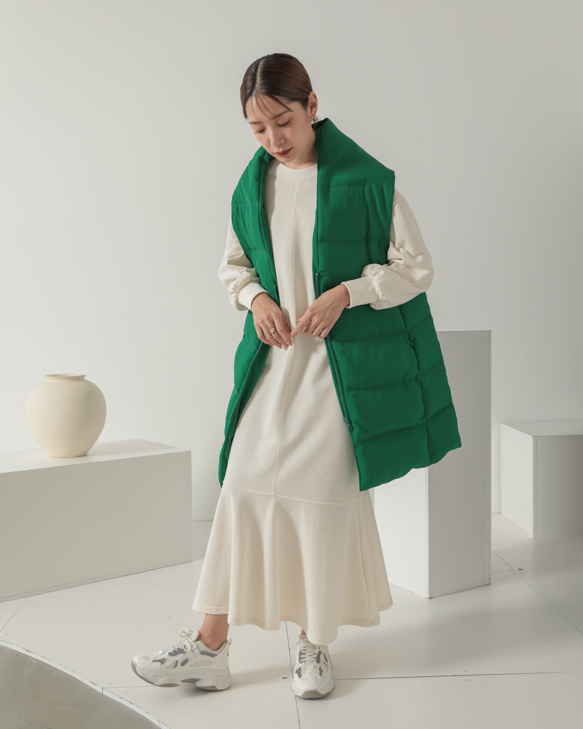 down long gilet