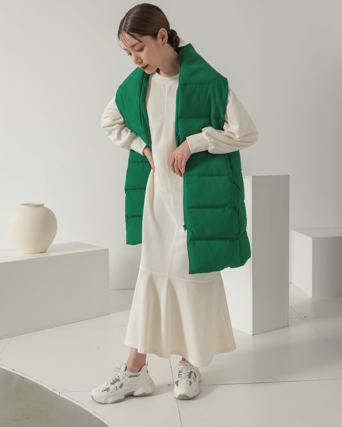 down long gilet