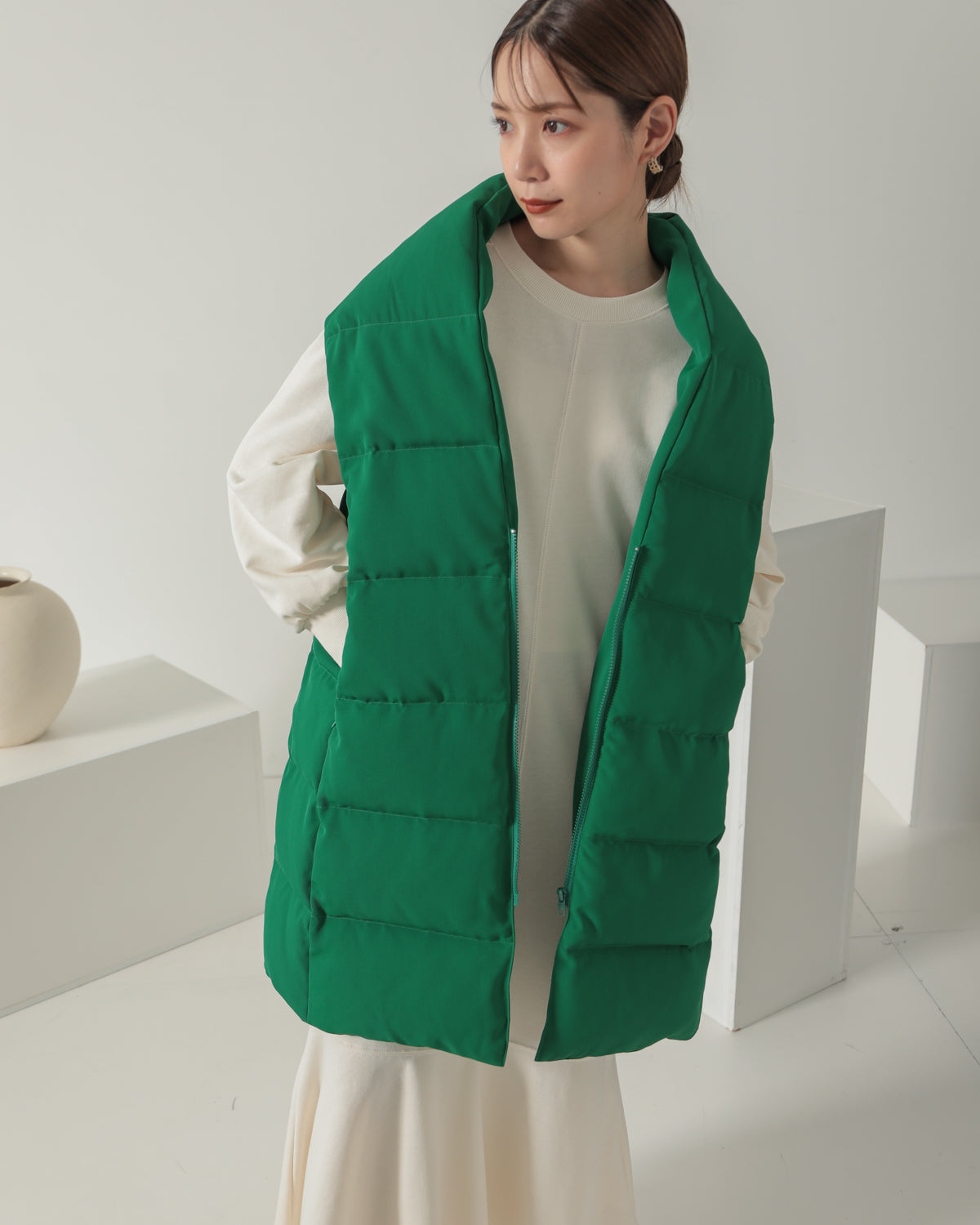 down long gilet