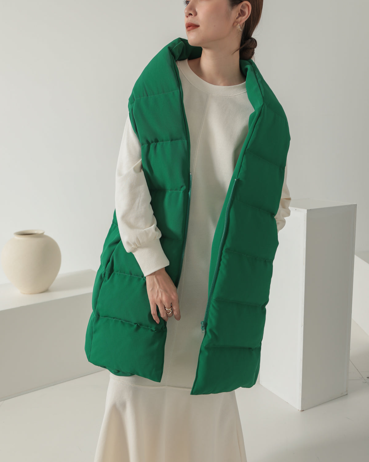down long gilet