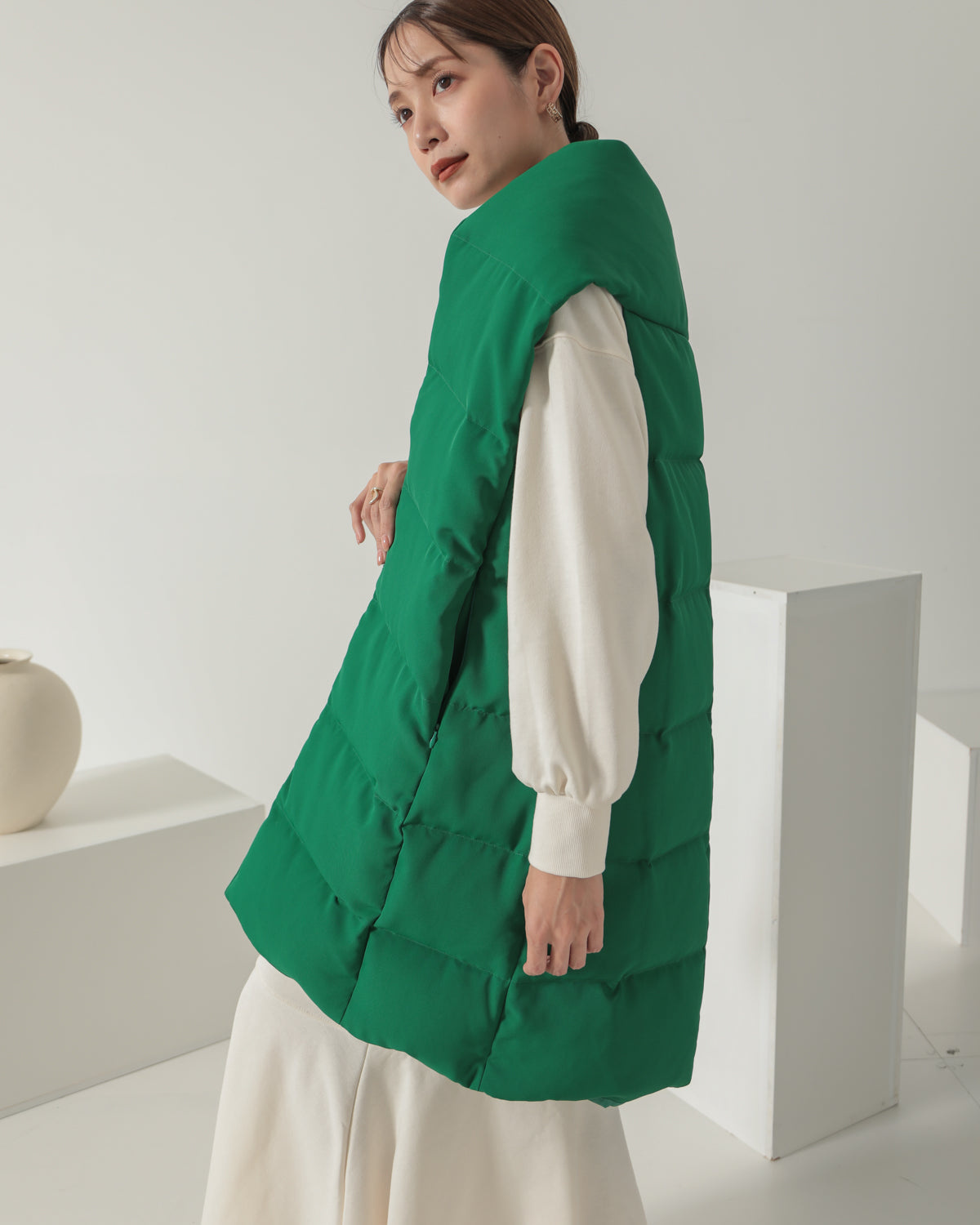 down long gilet