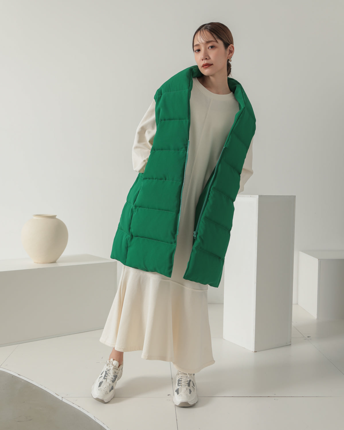 down long gilet