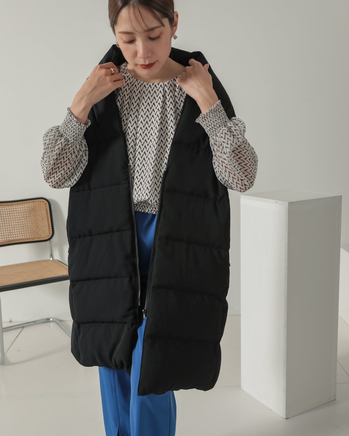 down long gilet