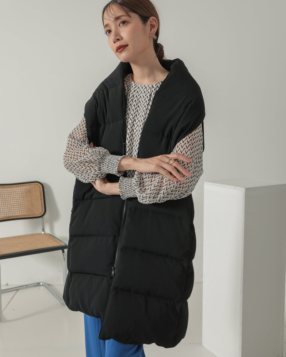 down long gilet