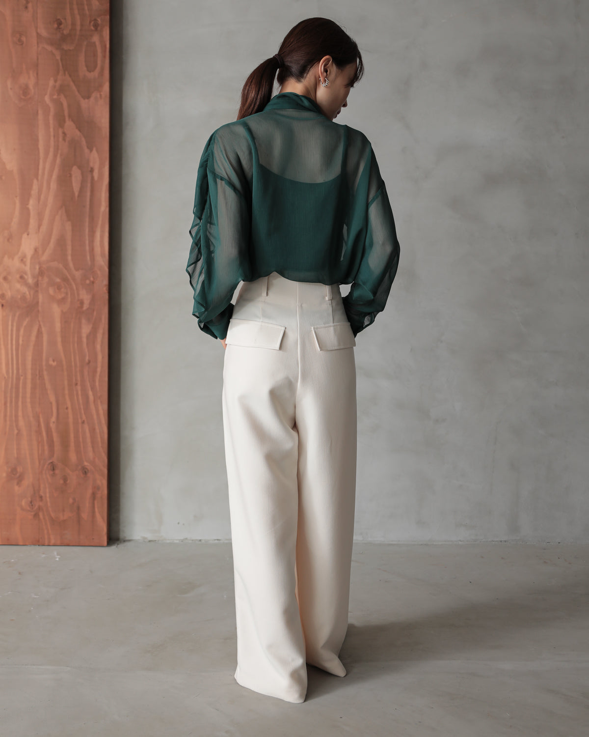 shirt collar frill blouse