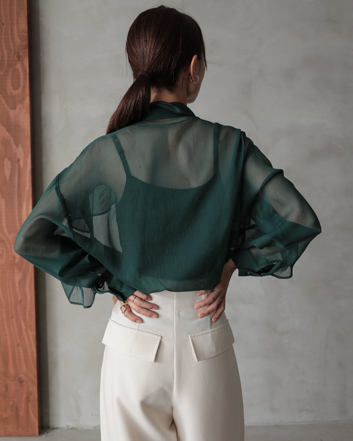 shirt collar frill blouse