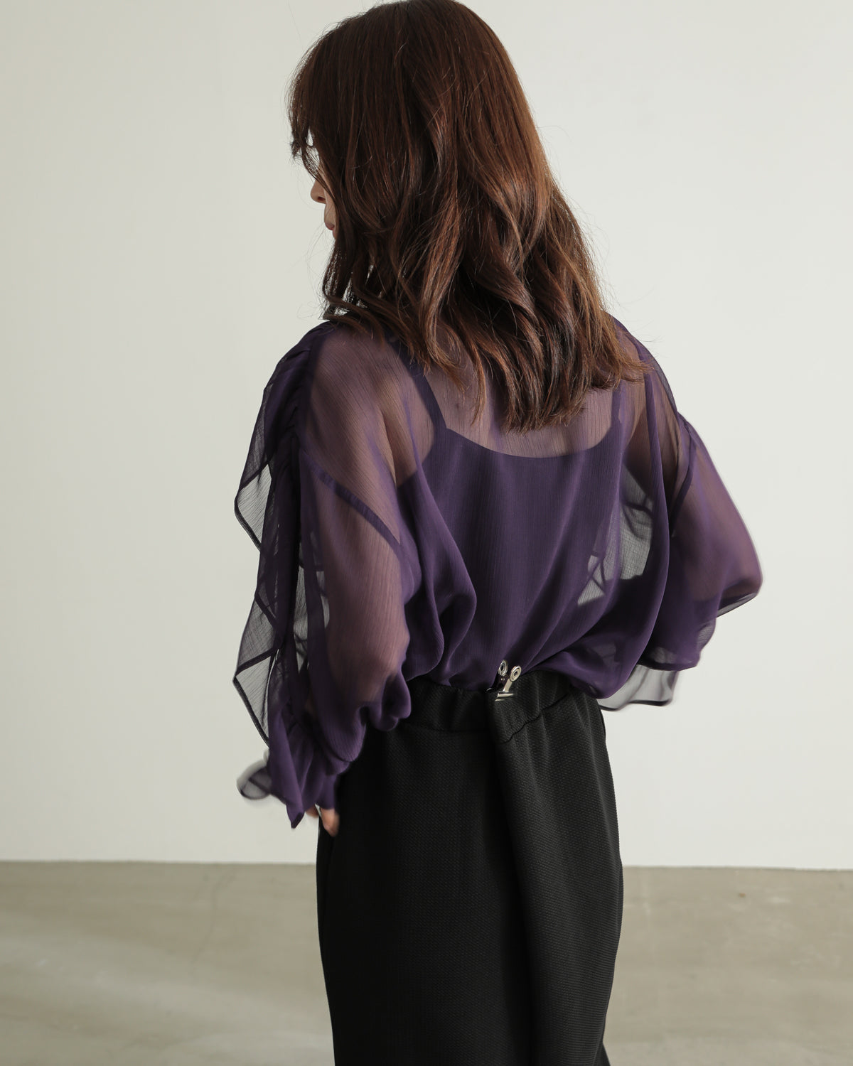 shirt collar frill blouse