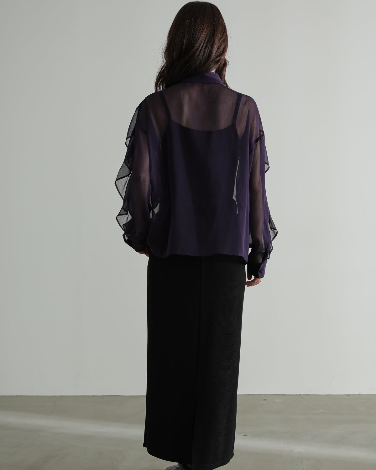 shirt collar frill blouse