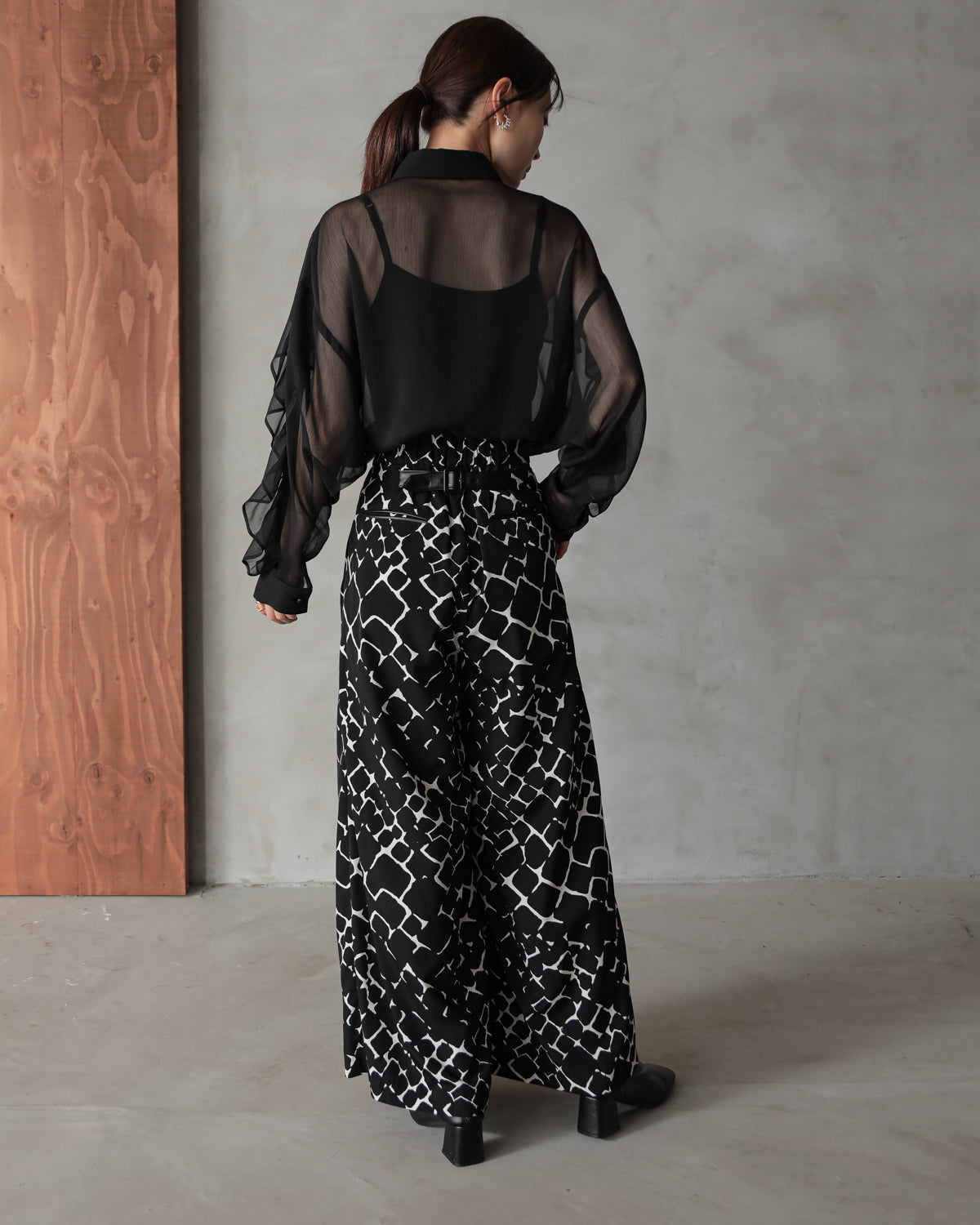 shirt collar frill blouse