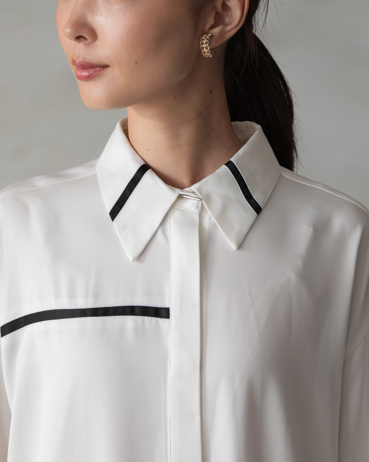 silk look long shirt