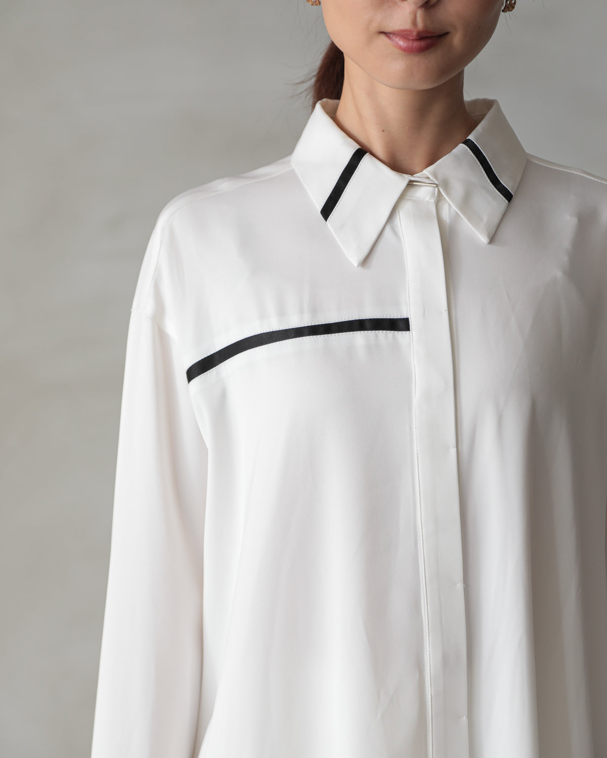silk look long shirt