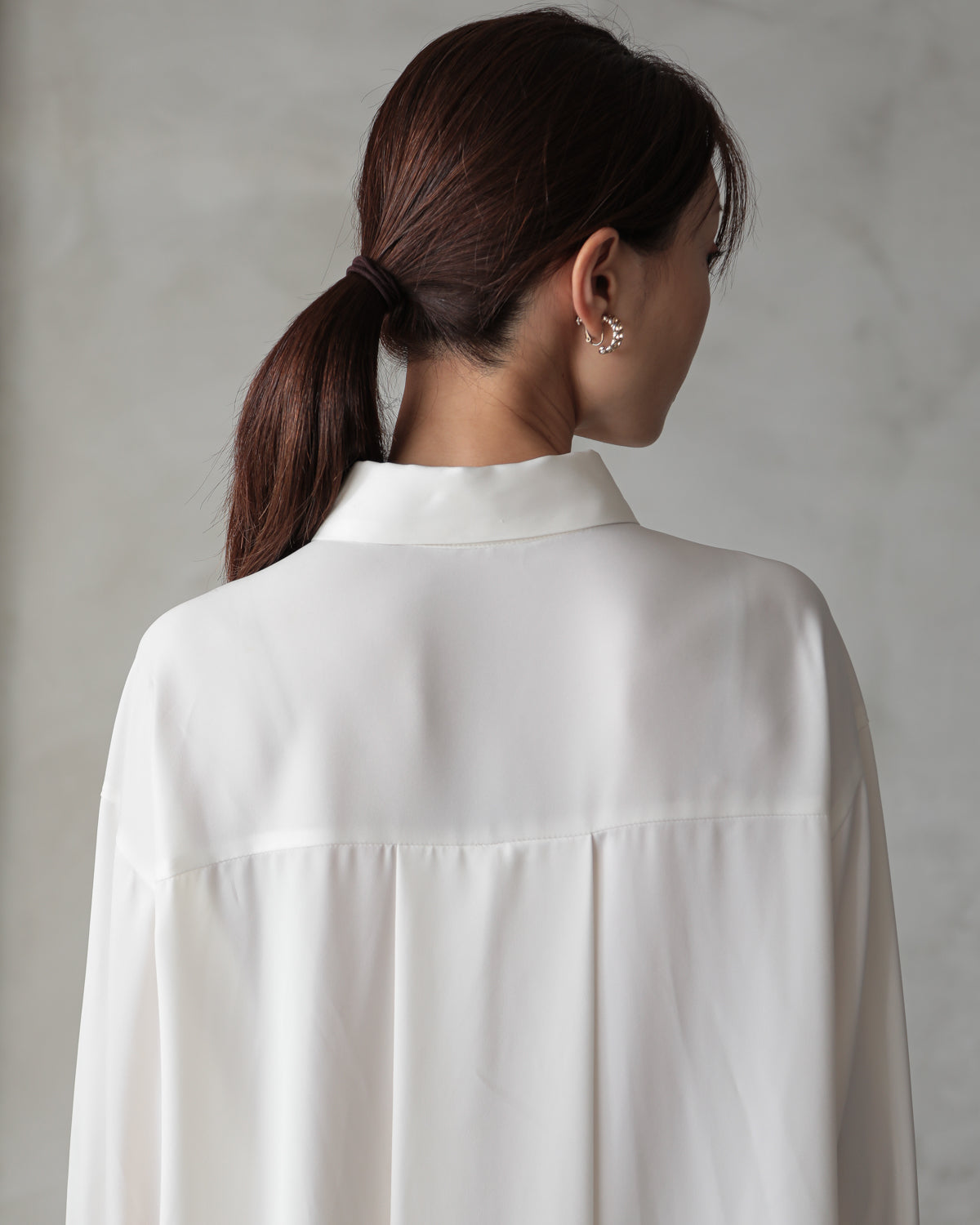silk look long shirt