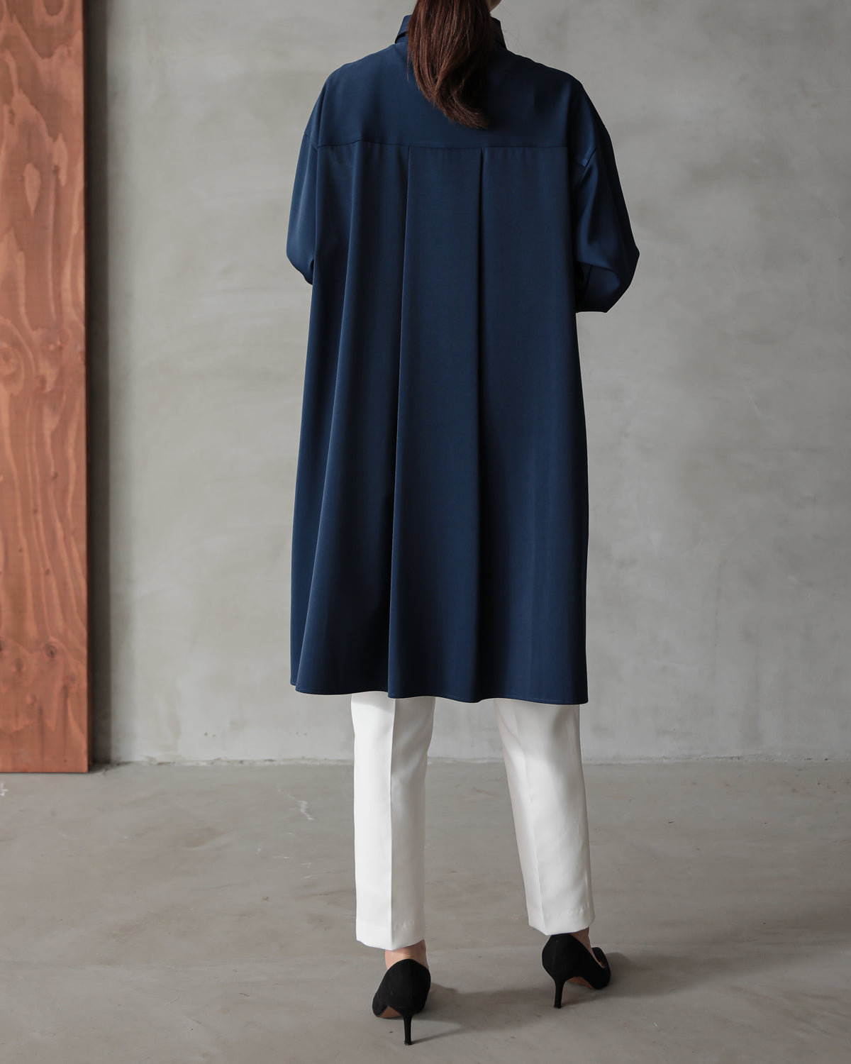 silk look long shirt