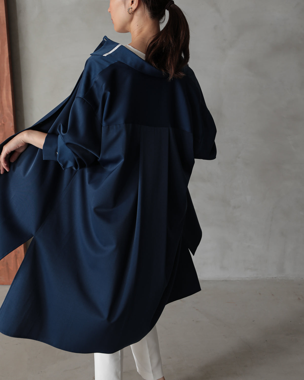 silk look long shirt