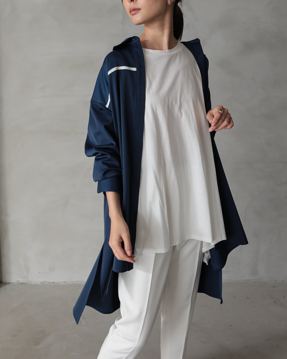 silk look long shirt